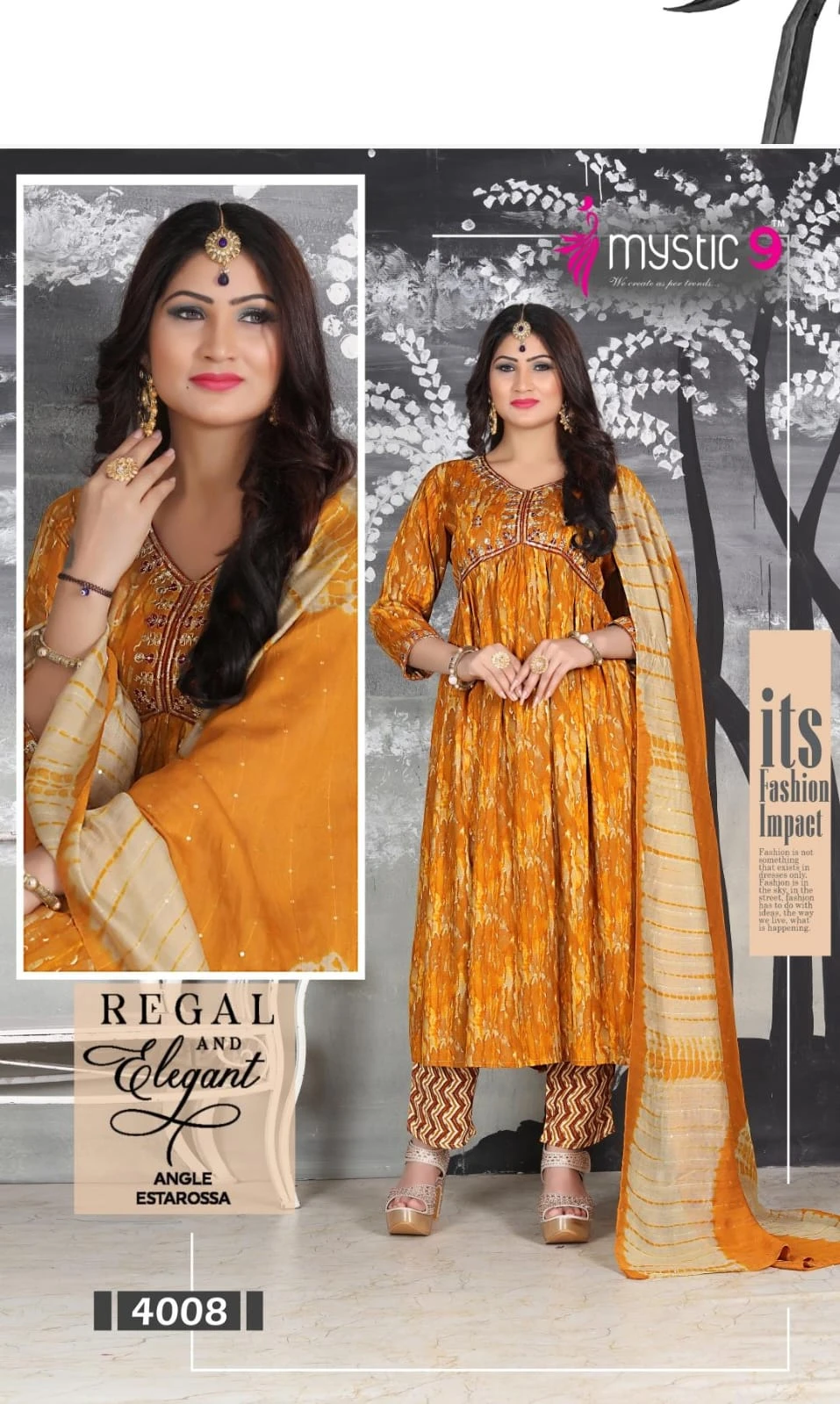 Mystic 9 Pooja Vol 4 Heavy Foil Print Wholesale Readymade Salwar Suit Catalog — Wholesale Salwar Suits, MPA wholesale from Surat — view 8